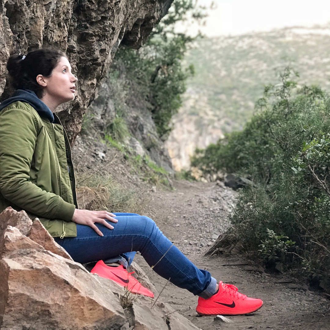 Bring neutral-colored comfortable shoes, if you don't want to end up mismatching like me in this picture! (Photo: Talassemtane National Park)