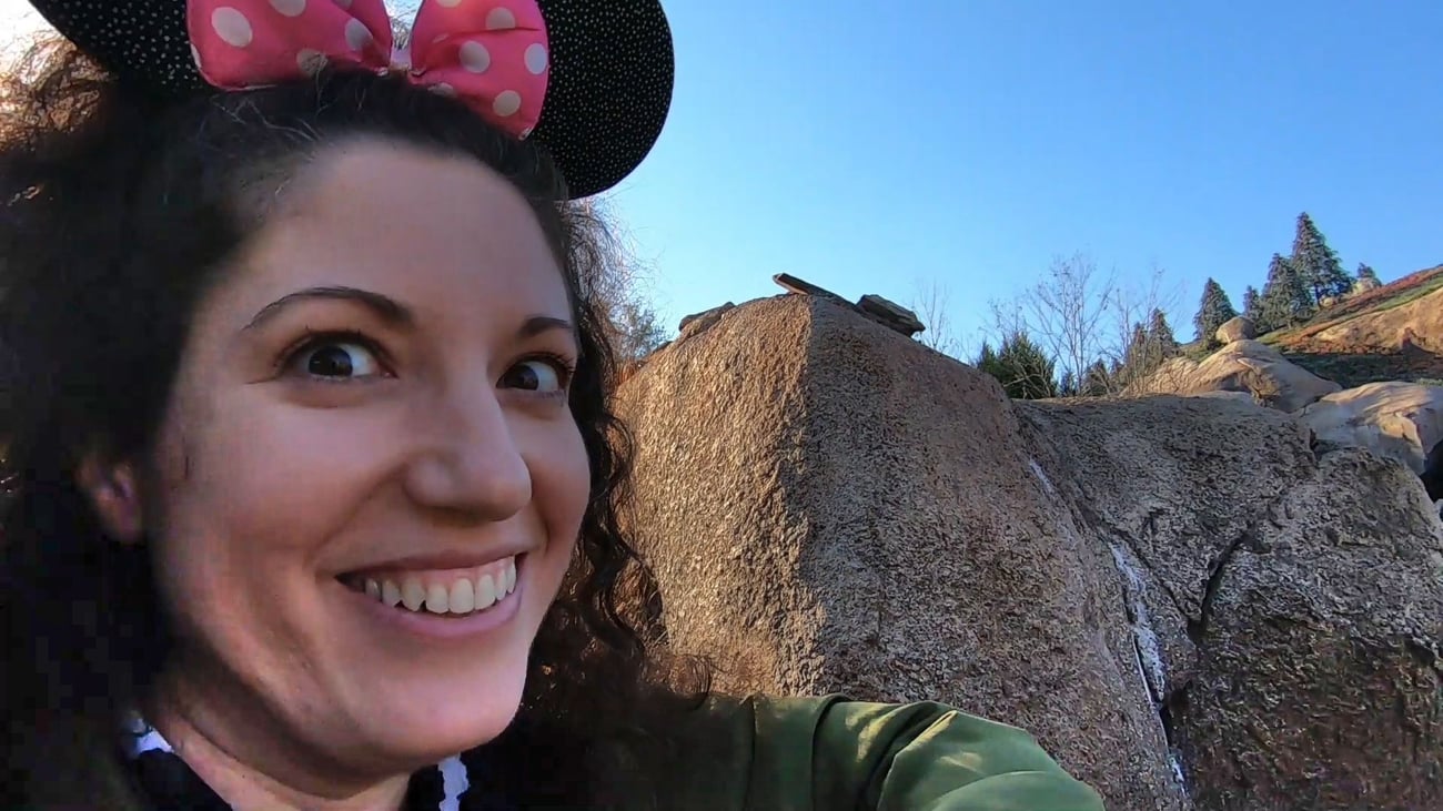 Before I got on, I watched the roller coaster from outside. My face says it all. 