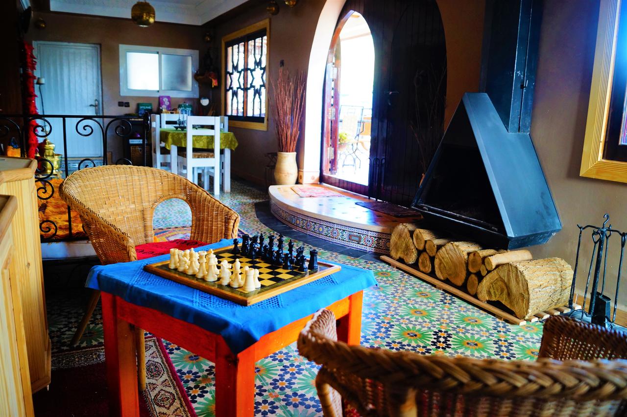 The front room of La Perle d'Ifrane, a wonderful family-run guest house in Azrou.