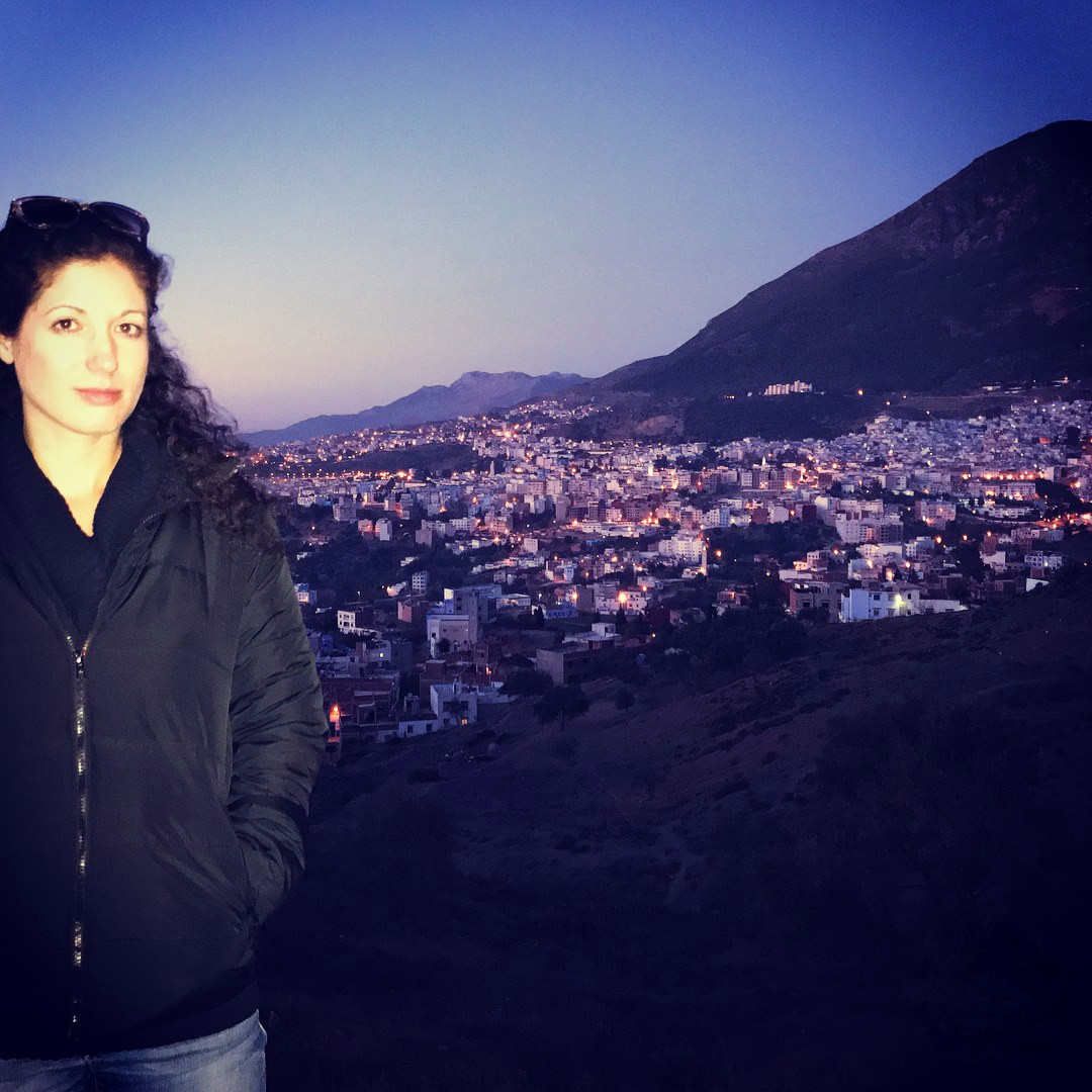 The view from the mountain overlooking Chefchaouen.