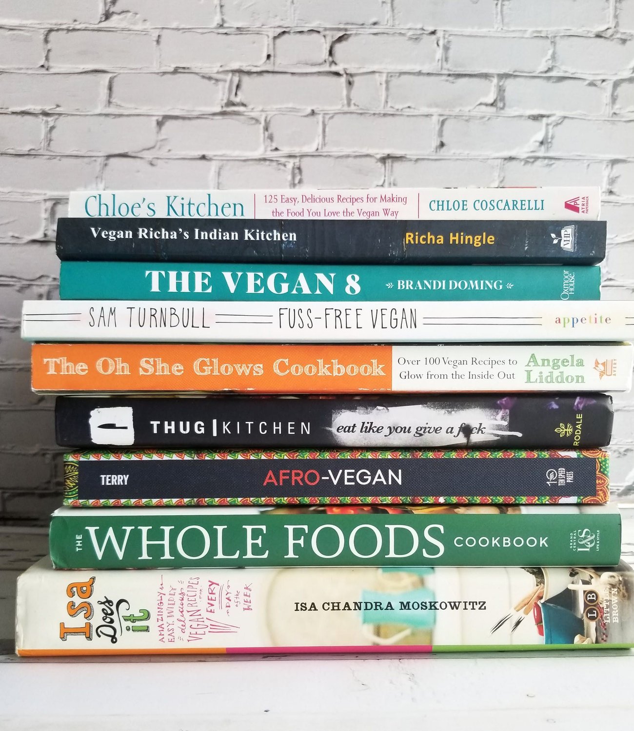 Getting new cookbooks is one of the best ways to find new favorite foods. This is my collection after several years of being vegan.