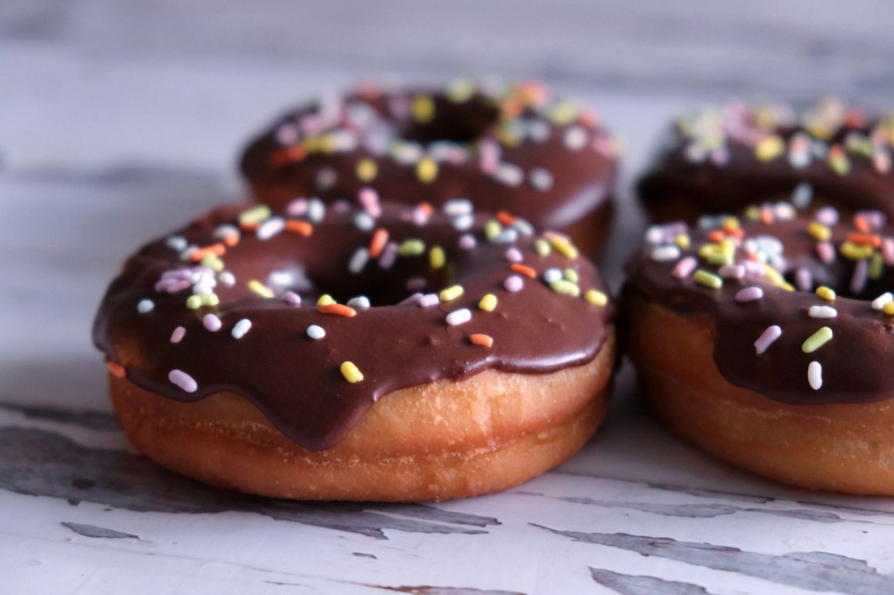 These donuts have a light, airy, and chewy texture that bounces back into shape after each bite.