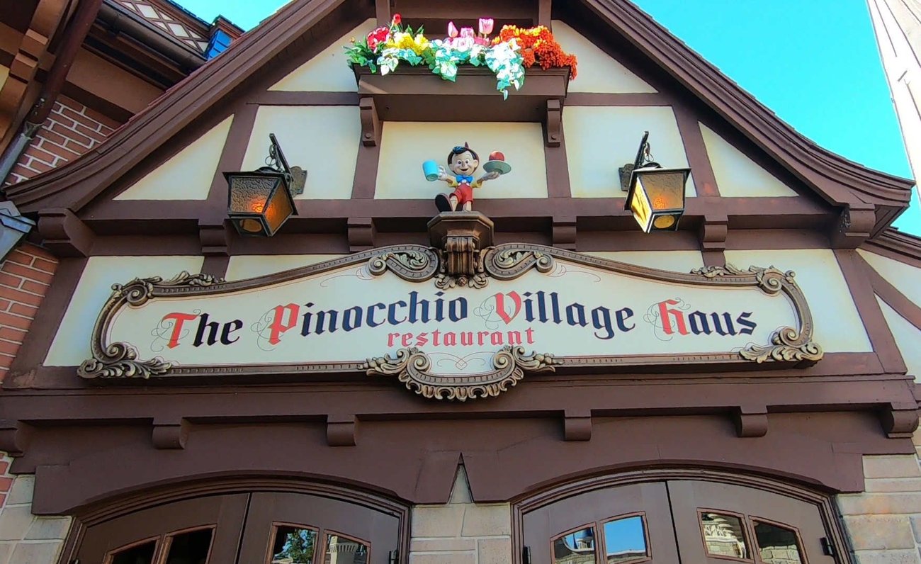 The Pinocchio Village Haus has a very cute exterior design.