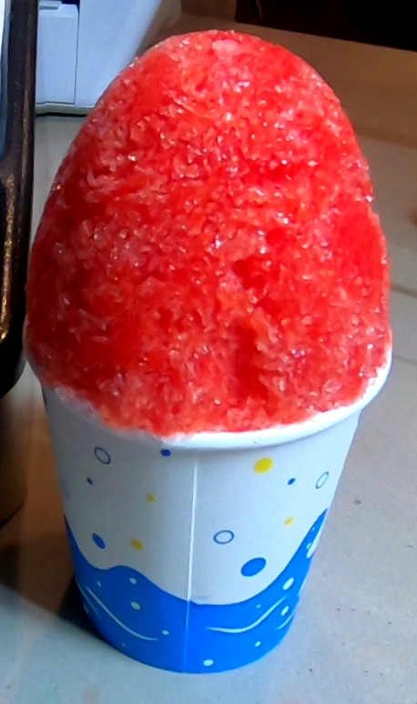 My milk-free strawberry kakigori